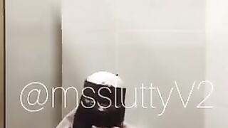 Indonesian Ukhty Masturbation in Public Toilet