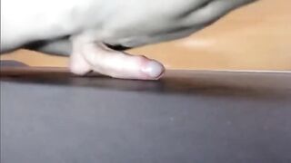 Pushups humping cum closeup