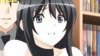 Uncensored Hentai // Hottie got Stuck in the Wall and Fucked in all Holes