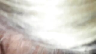 Dime Blonde Cougar Sucks my Small Cock while taking BBC