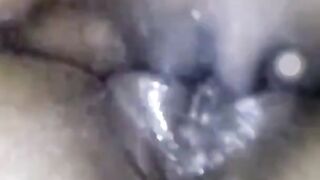 Ebony Rubbing Wet Pussy Loud Moans (Close Up)