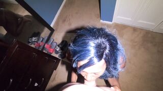 Chubby Ebony Love Sucking White Cock