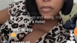 K. .michelle Nip Slips on Ig Live