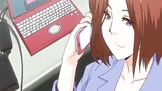 Hentai teen rides hard cock