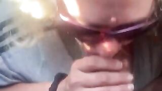 Grandma so Cool she Suck Dick with Shades