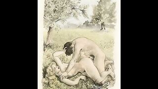 Vintage retro classical hardcore fucking art