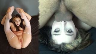 Petite Virgin Schoolgirl Gets Deepthroat Face Fuck for Huge Throatpie Cum Swallow