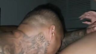 Big Booty Black Girl Gets her Pussy and Ass Ate until she Cummmmmssss