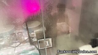 Squirting on the Bathroom Floor