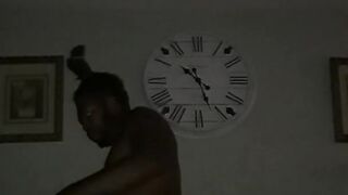 Ebony Momma let's Nolabbytu Thrash Ha Hard from the back while Ha other Lover at Work