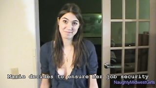 Marie Fullbush - Creampie and Facial from her Boss