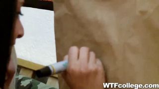 Getting His Cock Sucked by Sorority Girls