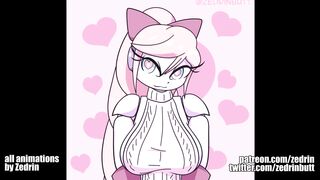 GIF Compilation - Monster Girls, Robot Girls, Breast Expansion (animations by Zedrin)
