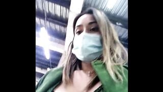 Woman Masturbating in Clothing Store right next to Strangers