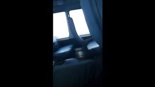 Jerking off on the bus....Big Cum Shot