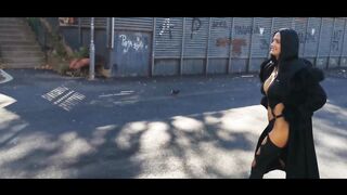 MILF Lilly-a Young Random Guy Touch her Boobs in Public