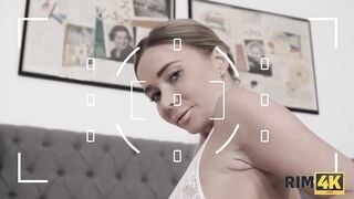 RIM4K. Man cant believe modest model wants to taste his butthole