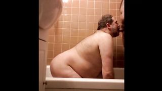 Me and mr. Billy in the tub