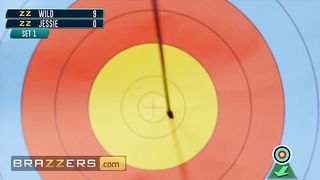Brazzers - Intense Archery Match With Smoking Hot Sarah Jessie And Zac Wild End Up Fucking