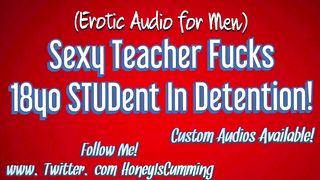 Horny Teacher Gets Fucked Hard 18 Yo Stud during Detention Cums on her Tits ( Erotic ASMR for Men)