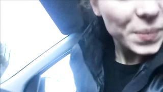 Busty Teen Masturbating in Parter's Car