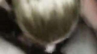 Slutty redhead gf blowjob cum facial