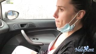 Stranger help Girl to Lift her Heavy Bags in Exchange of a Blowjob in his Car. they get Caught