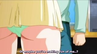 Busty is fucked in four - Brunette is fucked in a public bathroom