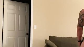 Ebony Bodybuilder Gets Throat Fucked