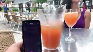 He Controls my Pussy and makes me Cum at the Restaurant - PUBLIC