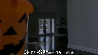 NANNYSPY Masturbating Nanny Caught and Fucked to Save Job
