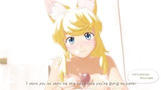 Cute Furry Girl Satisfies her Owner in Bathroom and Bed / Hentai