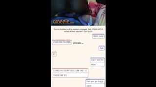 Black Omegle Teen Showing all and Making me Cum