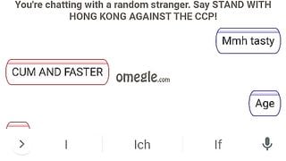 Black Omegle Teen Showing all and Making me Cum