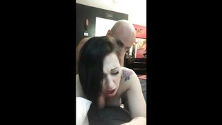 Hot Wife Fucked Lazy Doggy with a Butt Plug and then Fucked in the Ass till she Cums (two Angles)