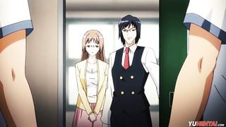 · HENTAI · Busty mature has an orgy with her classmates