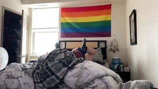 Fucking Girlfriend while Roommate is Home. Real Lesbian Couple