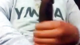 Str8 Guy Stroking his BBC to Porn ( Double Cum )