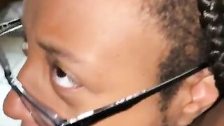 Black Teen POV Blowjob W/ Mouth Cumshot