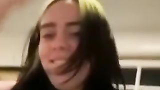 Billie Eilish Sexy Boob Smaking from IG Story