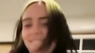 Billie Eilish Sexy Boob Smaking from IG Story