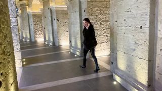 Dangerous Blowjob on the Road and in the Men's Restroom in the Mall - Public!