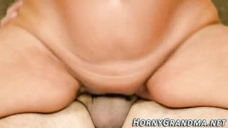 Smalltits granny spermed