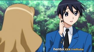 Lucky student gets to fuck two gorgeous chicks outdoors - Hentaixxx