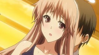 Hentai cutie in swimsuit gives tittyfuck