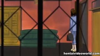 Hardcore hentai sex with strap-on