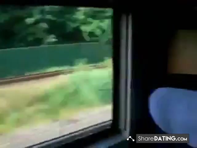 BJ on a train