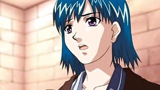 Lesbian hentai fuck with strap on