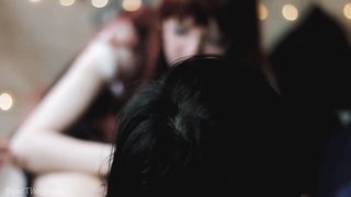 Nerdy Petite Redhead Cums twice while Riding me