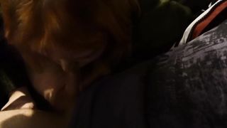Blowjob in the Car from a Redhead Student - Furiyssh